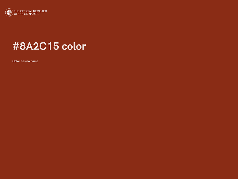 #8A2C15 color image