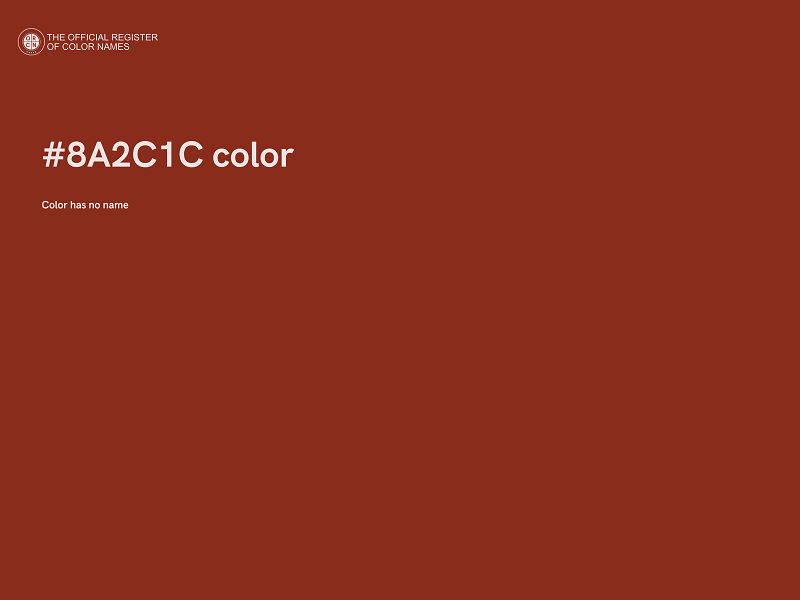 #8A2C1C color image