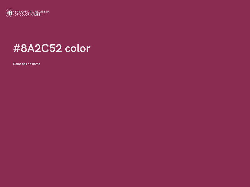 #8A2C52 color image