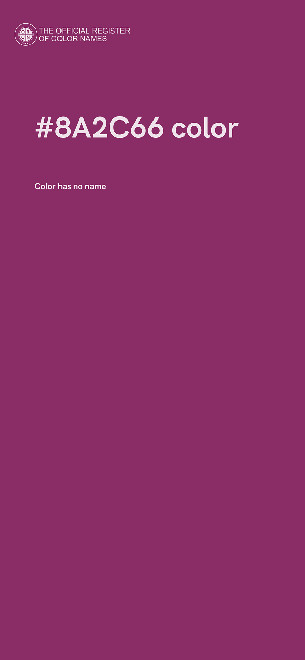 #8A2C66 color image