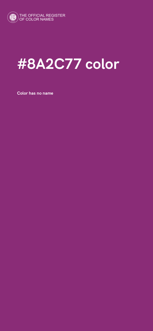 #8A2C77 color image