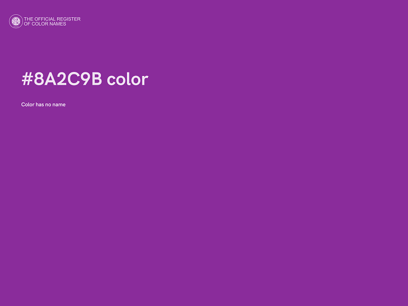 #8A2C9B color image