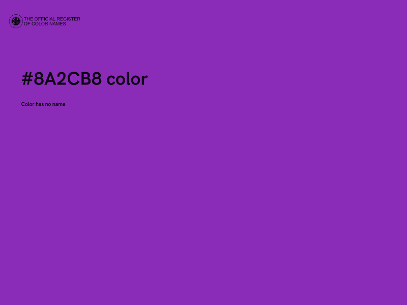 #8A2CB8 color image