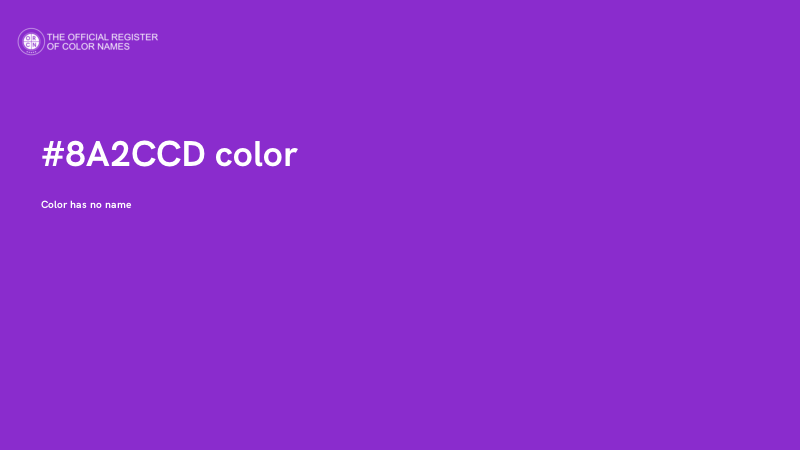 #8A2CCD color image