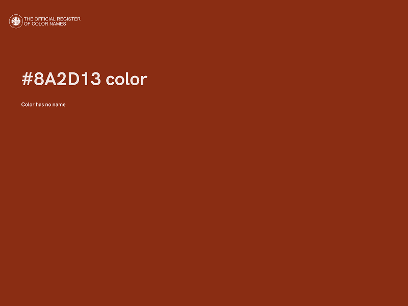 #8A2D13 color image