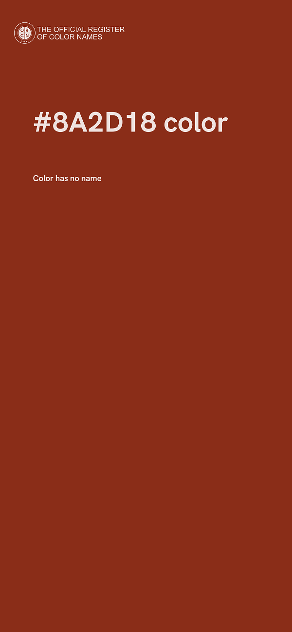 #8A2D18 color image