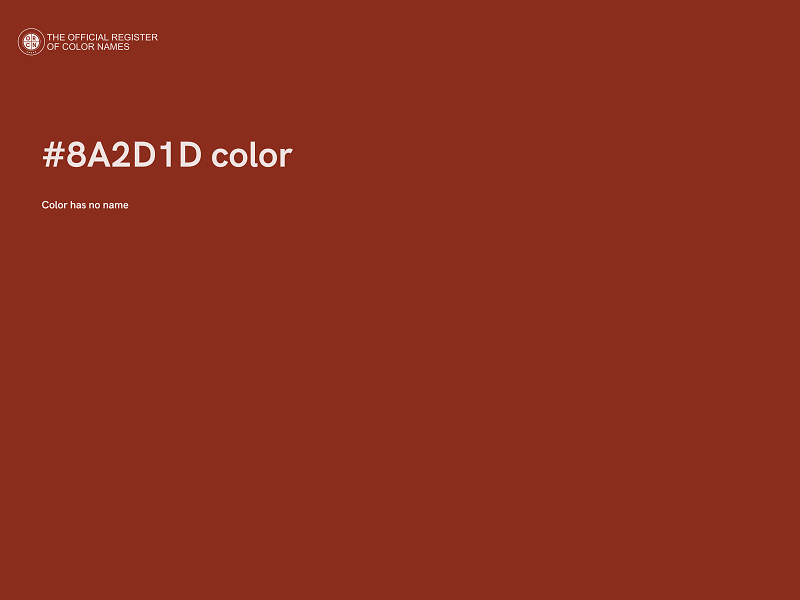 #8A2D1D color image