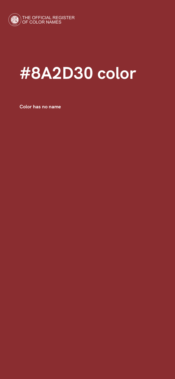 #8A2D30 color image