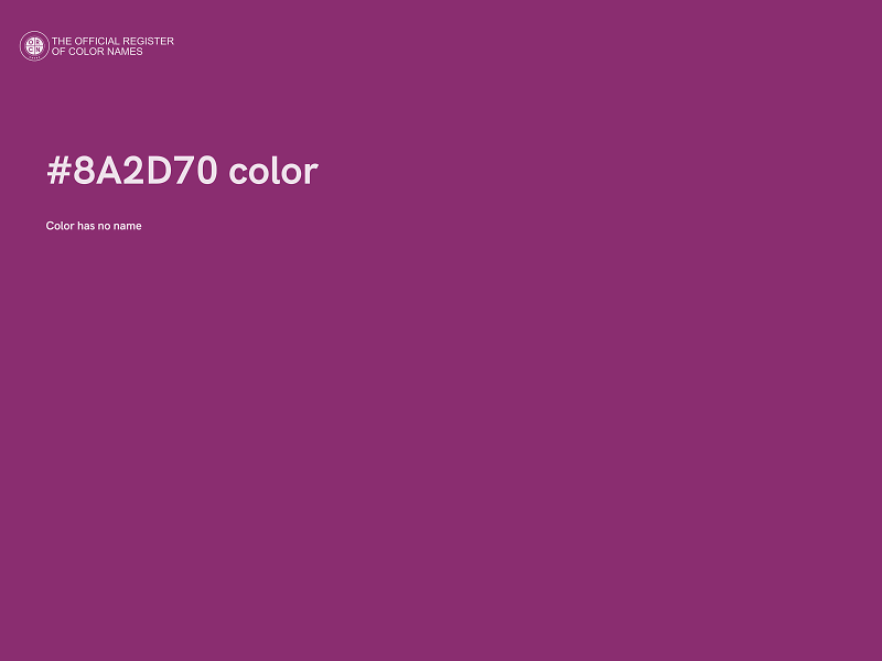 #8A2D70 color image