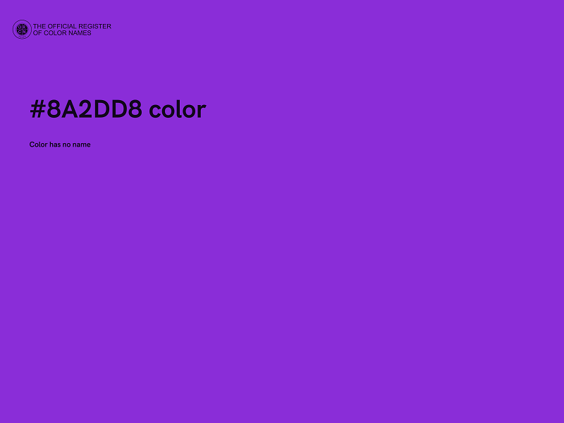 #8A2DD8 color image