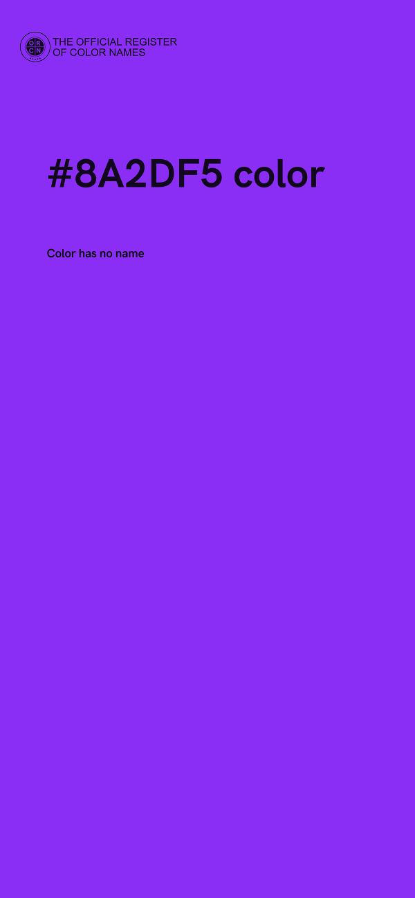 #8A2DF5 color image