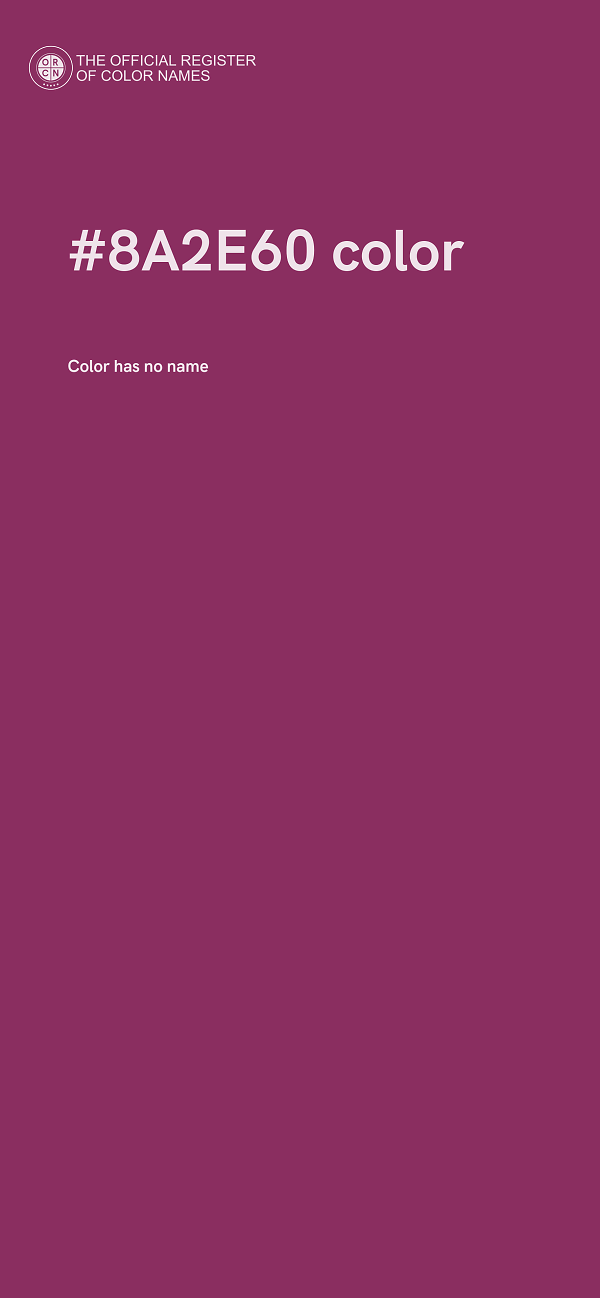 #8A2E60 color image