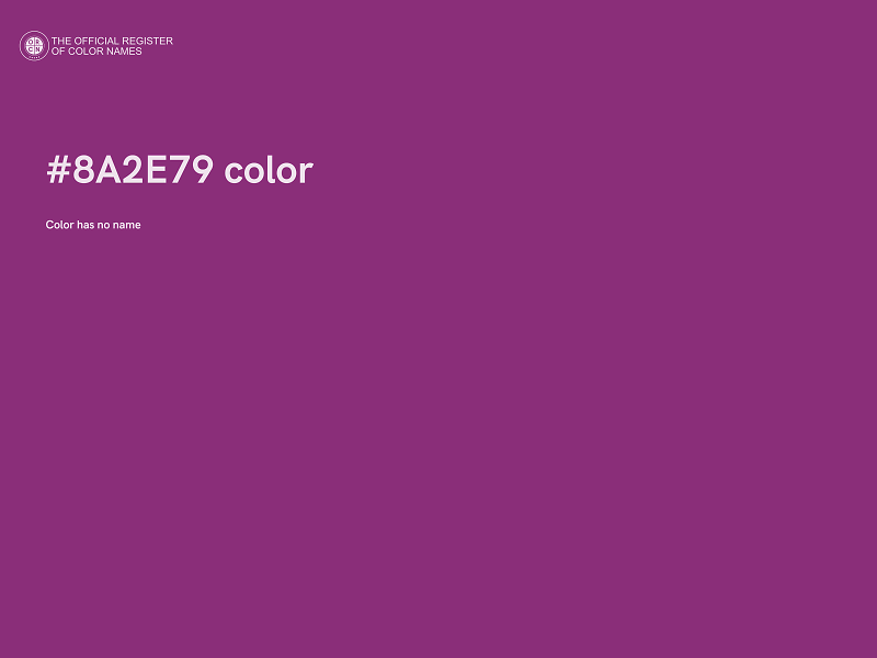 #8A2E79 color image