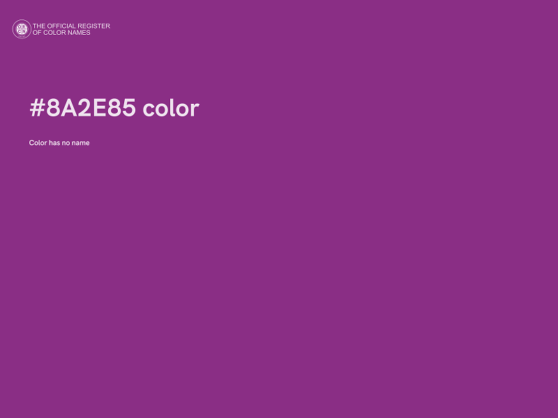 #8A2E85 color image