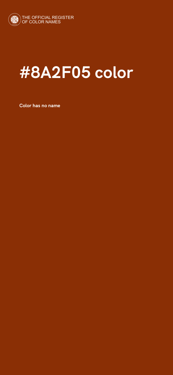 #8A2F05 color image