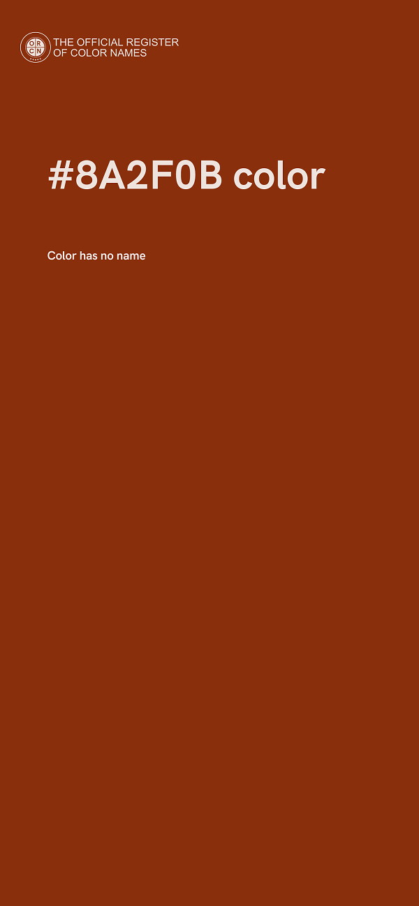 #8A2F0B color image