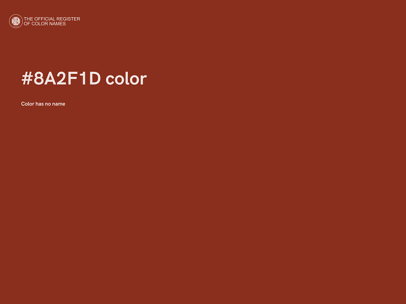 #8A2F1D color image