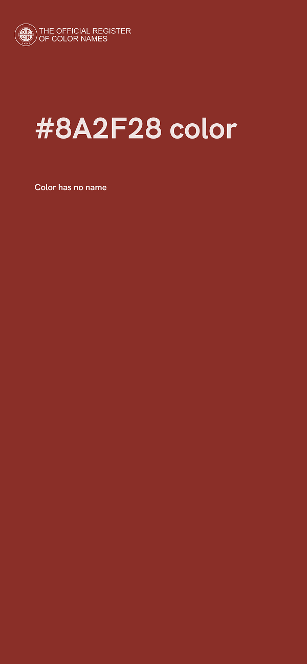 #8A2F28 color image