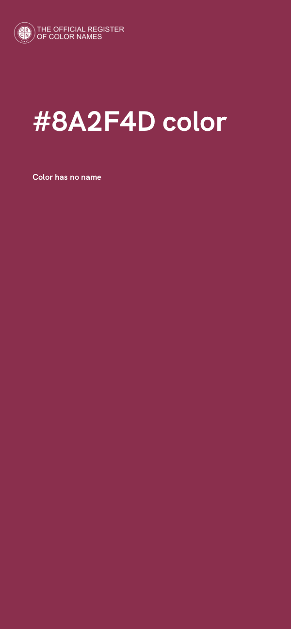 #8A2F4D color image
