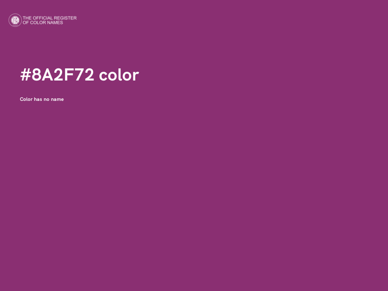 #8A2F72 color image