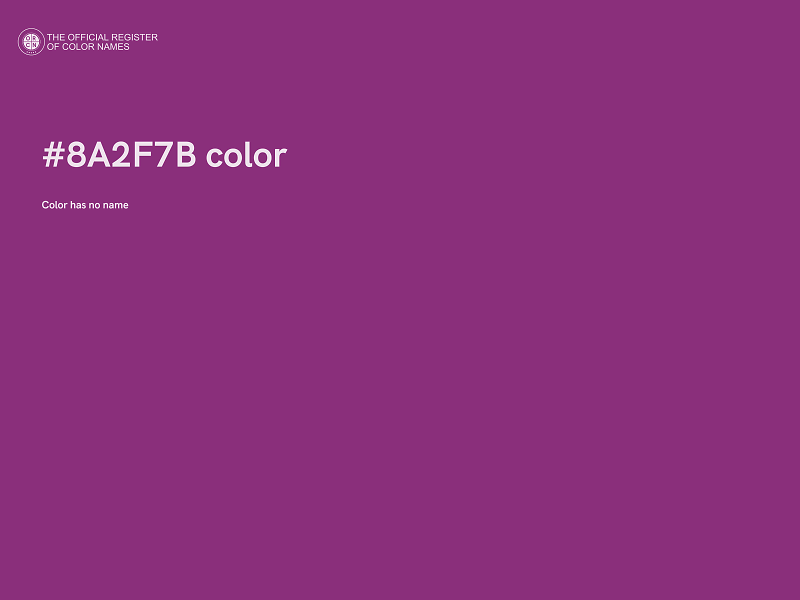 #8A2F7B color image