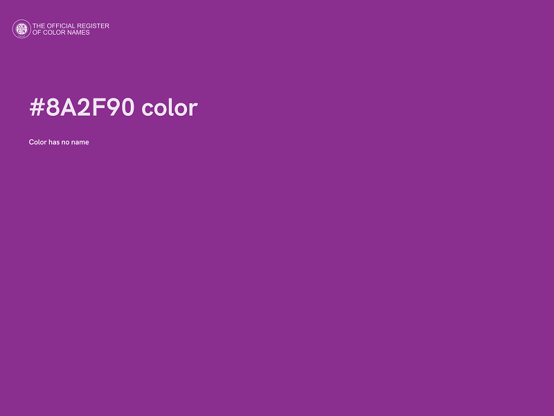 #8A2F90 color image