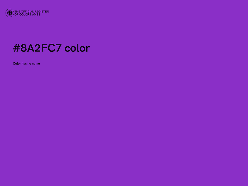 #8A2FC7 color image