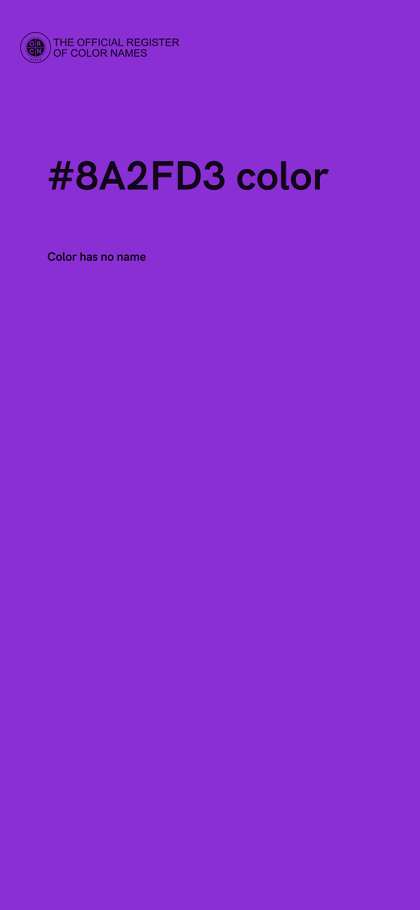 #8A2FD3 color image