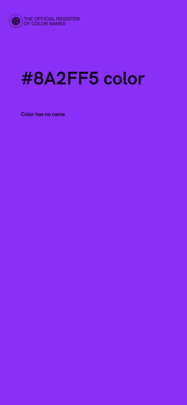 #8A2FF5 color image