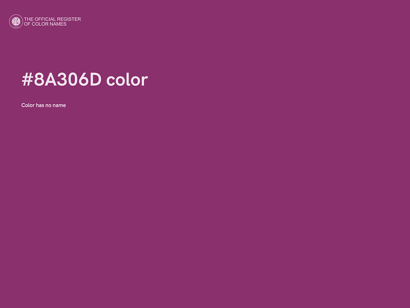 #8A306D color image