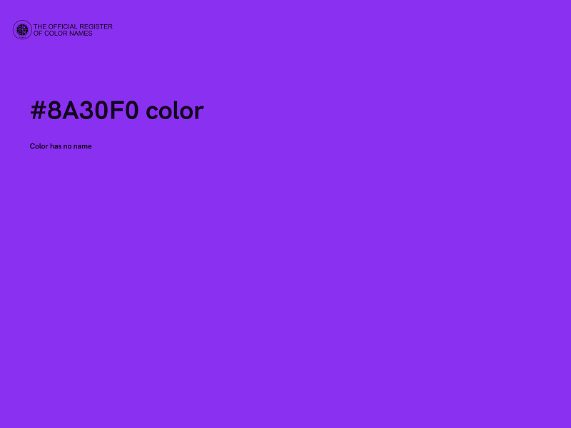 #8A30F0 color image