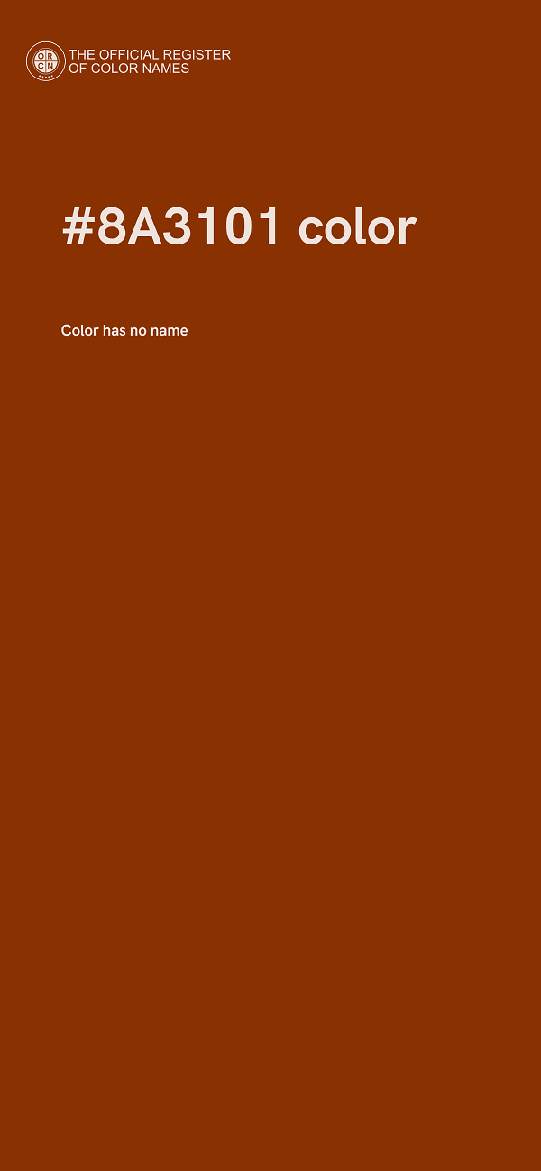#8A3101 color image