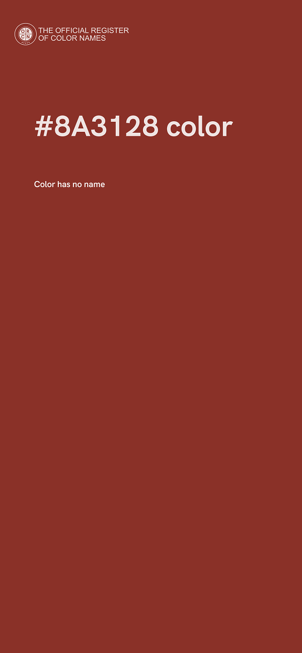 #8A3128 color image