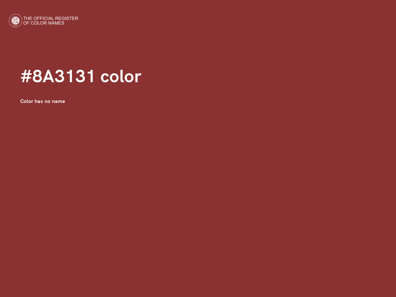 #8A3131 color image