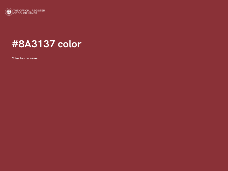 #8A3137 color image