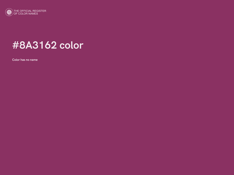 #8A3162 color image