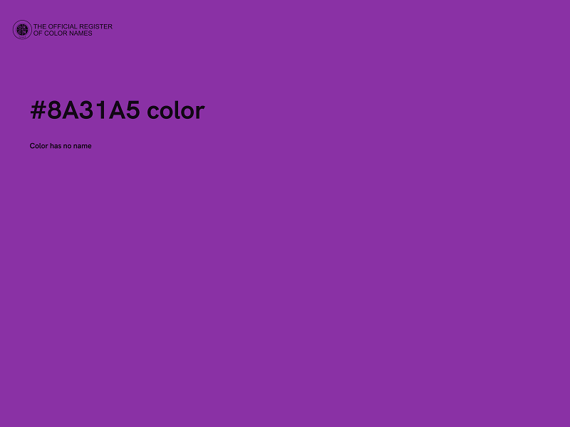 #8A31A5 color image