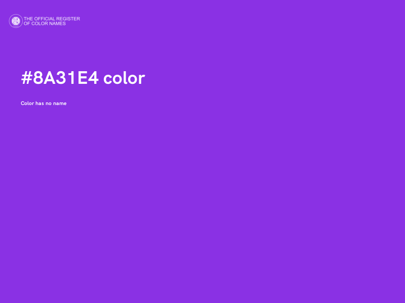 #8A31E4 color image