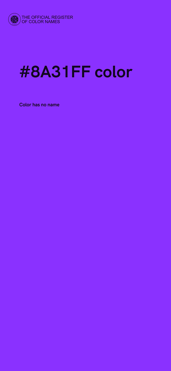 #8A31FF color image