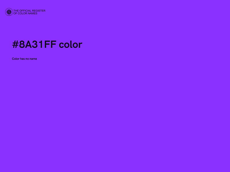 #8A31FF color image