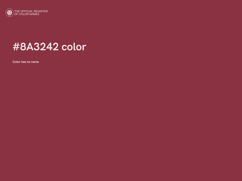 #8A3242 color image