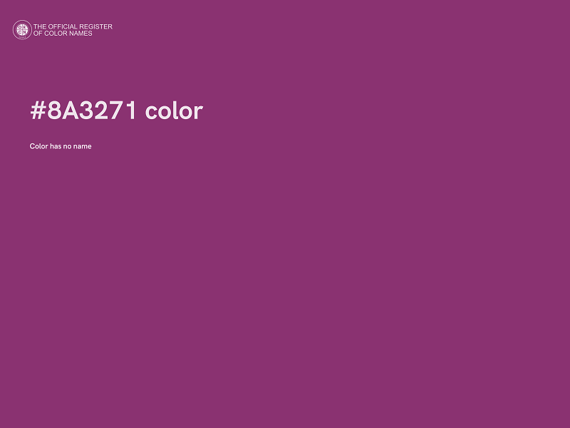 #8A3271 color image