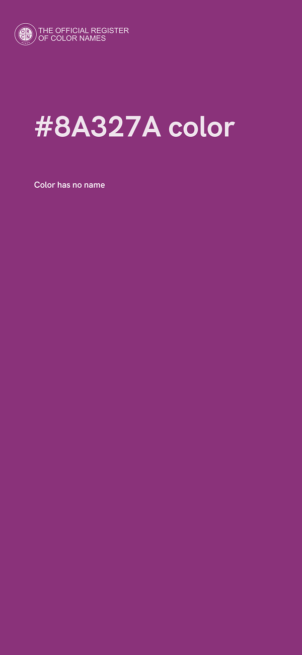 #8A327A color image