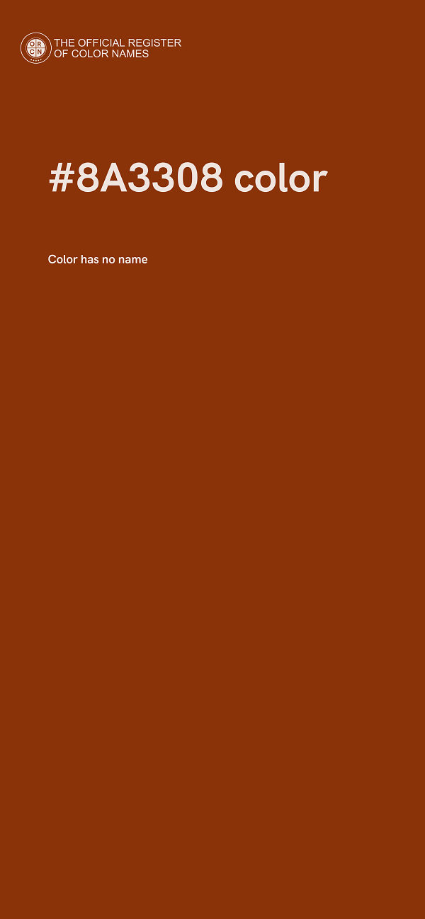 #8A3308 color image