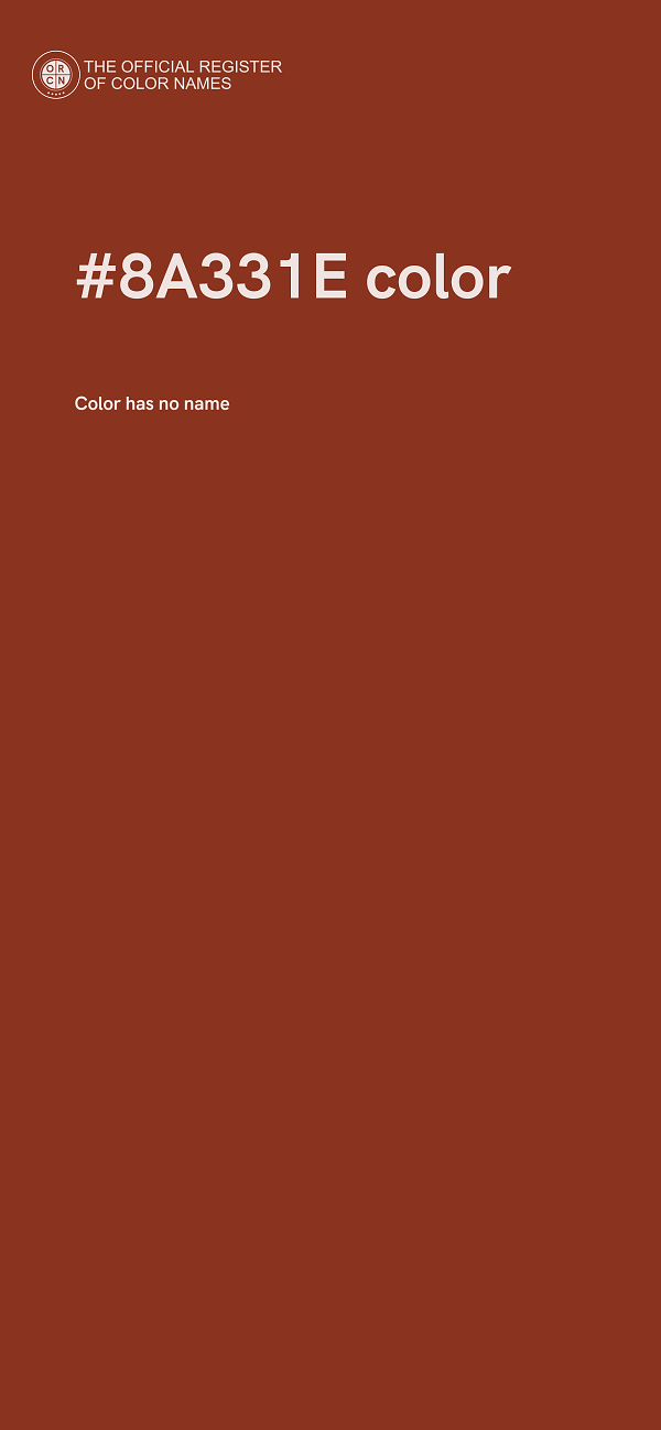 #8A331E color image