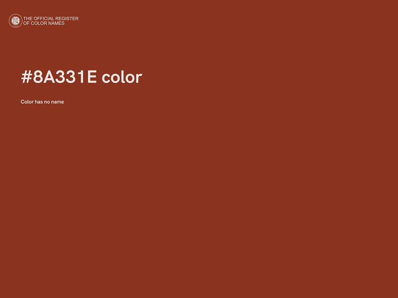 #8A331E color image