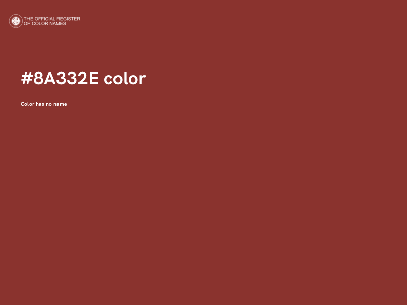 #8A332E color image
