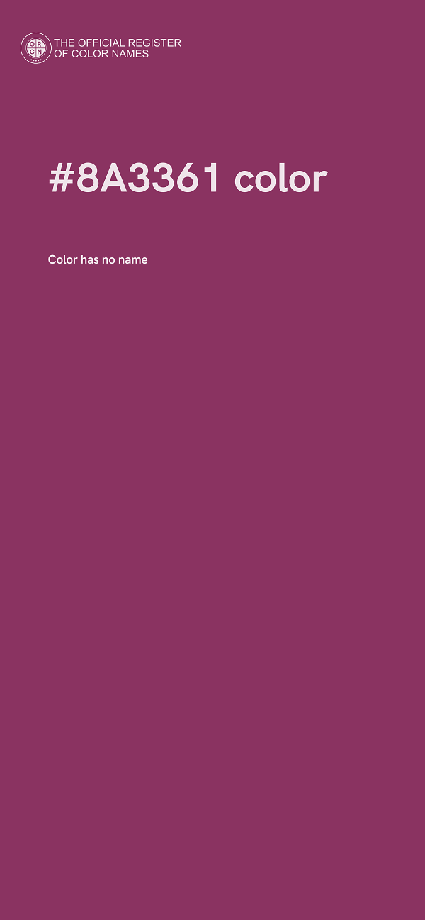 #8A3361 color image