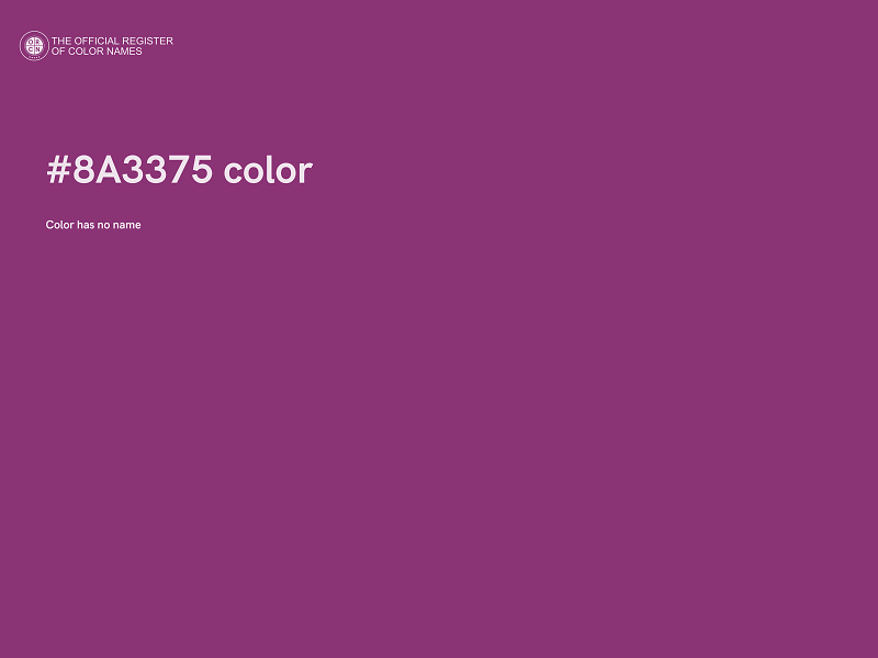 #8A3375 color image