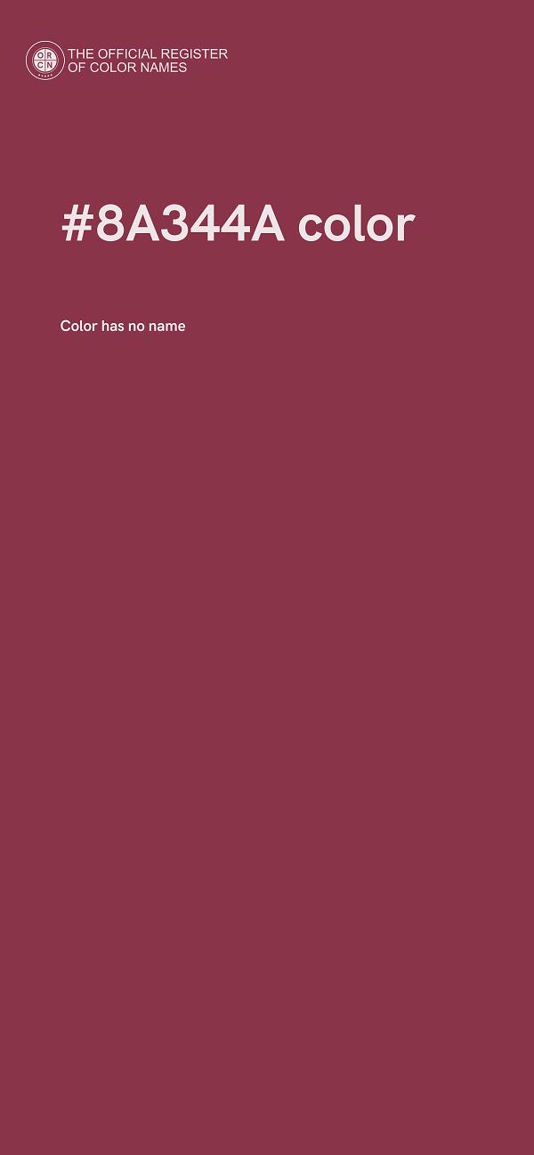 #8A344A color image